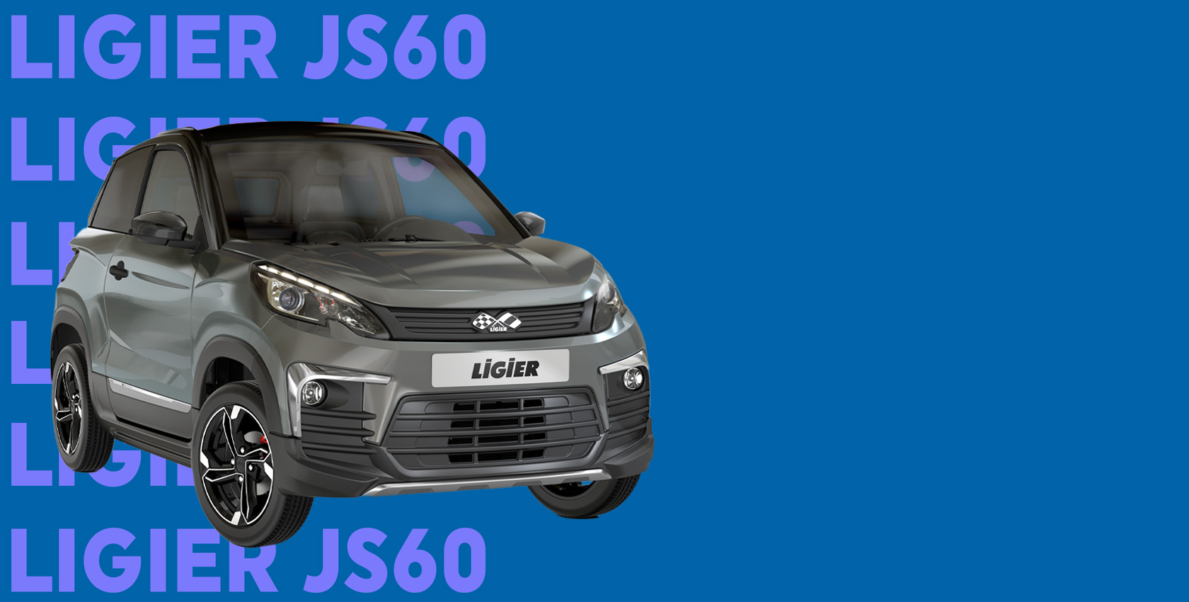 voiture sans permis Ligier JS60 gris graphite